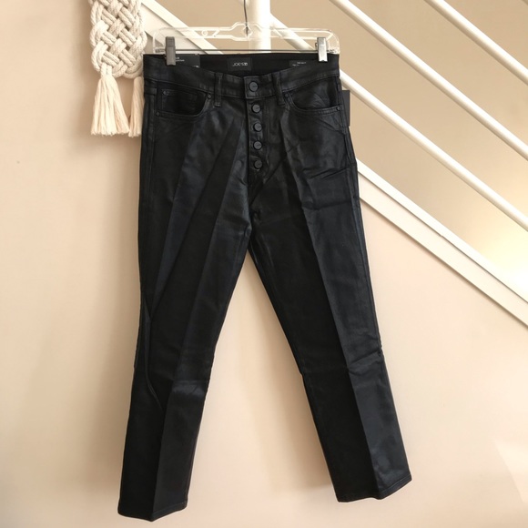 NWT Joe’s Jeans Callie Black Coated Denim High Rise Bootcut Crop Pants 28 & 30 - Picture 5 of 16